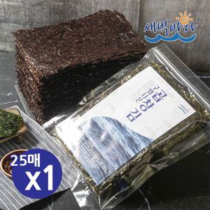 청정 완도 특산물 무조미 구워나온 곱창김 25매 x 1봉 LAGG251