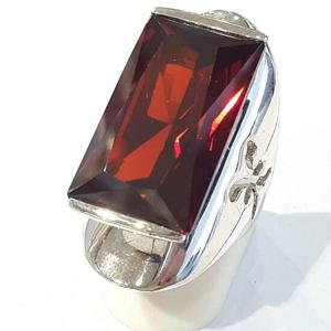 [블루케이] 가넷 합성석 반지 221112-18 1월탄생석