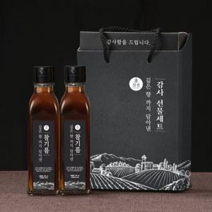 초신선 참기름180ml x 2개입 감사선물세트(참기름180ml x 2병)