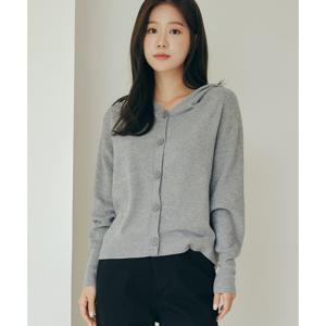 [WPBG] 시보리 단추 앙고라 후드 니트_PDFKN033M