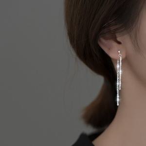 에르모사제이 E131 실버 925 스네이크 뱀줄 화려한 롱 은 귀걸이