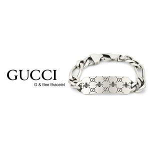 구찌 YBA728264001 GG 꿀벌 시그니처 실버 패션팔찌 커플팔찌