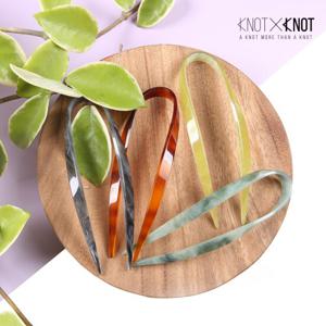 [KNOTXKNOT] 국내제작 부드럽게 잡아주는 아크릴 커브 비녀 u핀