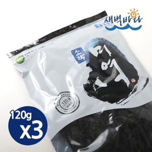 쫄깃한 소각미역 120g x 3봉 줄기미역 미역국 완도산