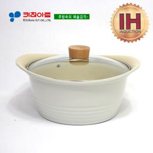 키친아트 베이직(IH) 인덕션세라믹냄비 24CM양수