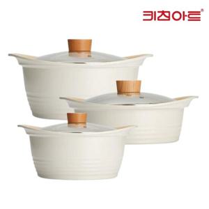 키친아트 베이직IH인덕션 세라믹코팅 냄비 3종20+24+22전골