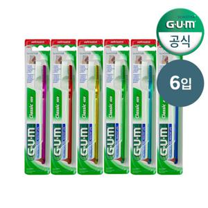 GUM 검 치과 일반 돔트림 칫솔 (중간모) 409 6개입