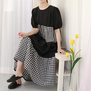 [웬디즈갤러리]체크 캉캉 원피스 IOP111