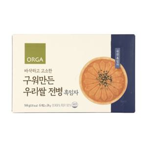 [올가홀푸드]ORGA 구워만든 우리쌀 전병 흑임자 (144g)