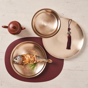 [광명유기] 방짜유기 원형 접시 30cm 2p