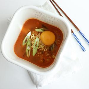 하코야 법랑 사각 핸디 포트1.4L/캐니스터 캠핑 이유식 밀크팬