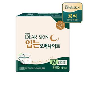 디어스킨 입는 오버나이트 중대형 4P x 1팩