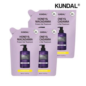쿤달 헤어 트리트먼트 리필팩 일랑일랑 400ml x4개
