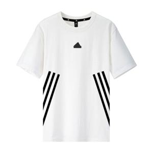 아디다스 남성 퓨처아이콘 3S 삼선 오버핏 루즈핏 반팔 티셔츠 화이트 IC8245