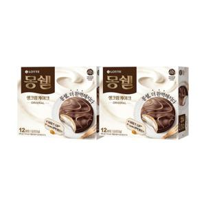 롯데 몽쉘 크림 408g (12봉입) x2곽