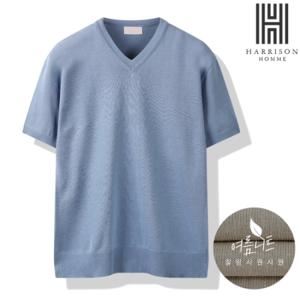 [해리슨][해리슨] L3XL V넥 니트 반팔티 MDLF1454