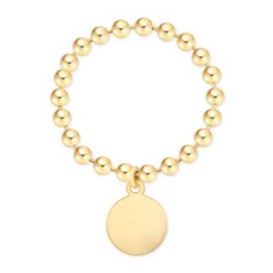 [비앤비골드] 14K 민자 코인 볼체인 실반지 2mm MPR37697