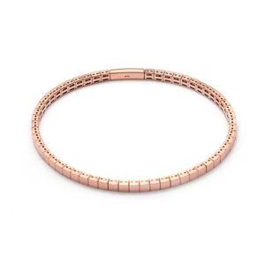 [비앤비골드] 18K 정사각 와이어 뱅글 팔찌 S JNB38176