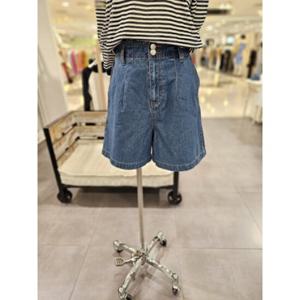 시에로 셔링밴딩 원턱 데님 반바지 SJ2DPF832