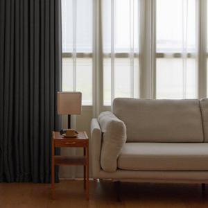 (커튼)테라스 린넨룩 암막(민자)+호텔룸 화이트 쉬폰(민자)(4호)