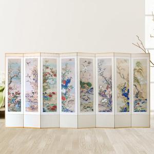 [박씨상방] 명화 화조도 민화 연회용 8폭병풍+고무박킹증정(05)