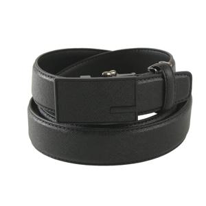 [밴브루][포체]버클에 가죽패치가 심플한 자동벨트FMRBE0001-BK-BW