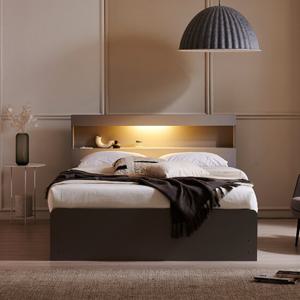 상일리베가구 키프 LED 조명 멀티 빅 수납 침대 프레임 Q