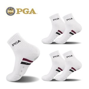 PGA 골프 스포츠 등산 남성 넌슬립 쿠션 중목양말 5족 PGAM-11-