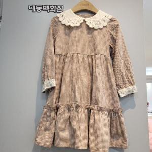치크 DP01 가을소녀 체크원피스 CKOW2393G