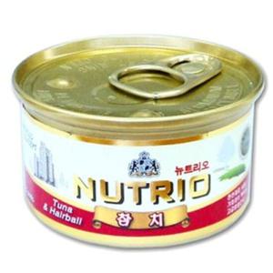 고양이 간식 캔 통조림 뉴트리오 참치 헤어볼 캔 80g