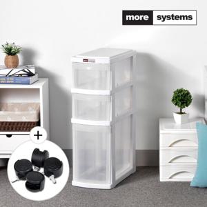 모아시스템즈 프리미엄 하이 3단 플라스틱 서랍장 주방수납장