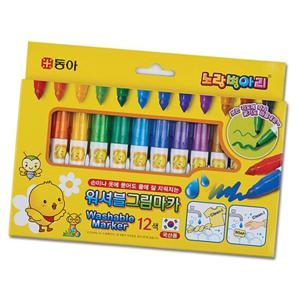 화방용품 동아워셔블 그림 마카 12색 1SET 미술 문구 사무