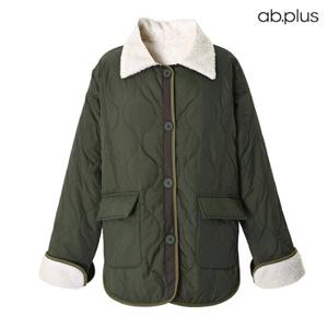 [ab.plus] 퀼팅 배색 디테일 라인 패딩 점퍼 (LSX4MU38A)