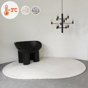 하티 온열 온감 원형 타원형 러그 대형 특대형 카페트 200x300cm
