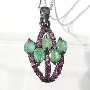 [블루케이] 에메랄드루비 원석 펜던트231107-18탄생석