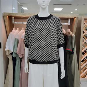 해리앤 DP01 에스닉 패턴 쉬폰 티셔츠 YPSP2507
