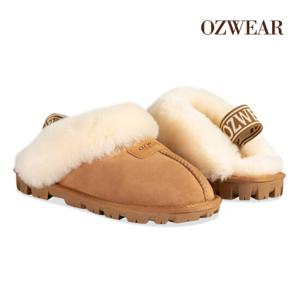 [국내배송]호주 오즈웨어 털슬리퍼 코케트 밴딩 체스트넛 OZ114EB-CHE