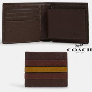 코치 COACH CM164 OS 남자 지갑 스트라이프 3 In 1 접이식 지갑
