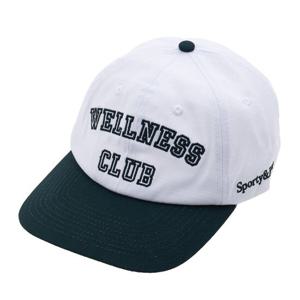 [스포티앤리치] 웰니스 클럽 로고 자수 투톤 볼캡 AC874FO
