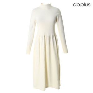 [ab.plus] 반넥 하프 골지 니트 플레어 원피스 (LSX4MO84A)