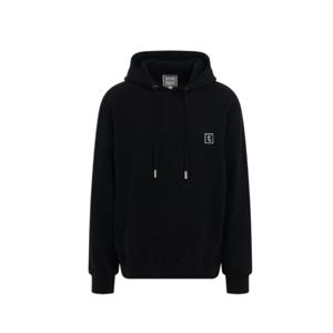 우영미 백로고 후드티셔츠 블랙 여성 M233TS37715B