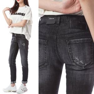 디스퀘어드 블랙 래더패치 디스덧댐 블랙진/75LB0432