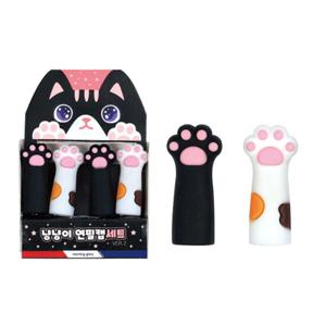 1500 냥냥이 연필캡 세트 고양이 발바닥 연필 보호 뚜껑