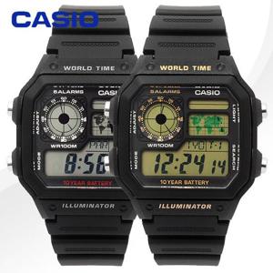정품[CASIO]카시오 AE-1200WH-1AVDF,AE-1200WH-1BVD 블랙 우레탄 밴드 시계 2종택 1