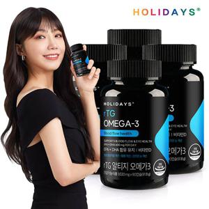 홀리데이즈 rTG 알티지 오메가3 90캡슐 4병 (12개월분)