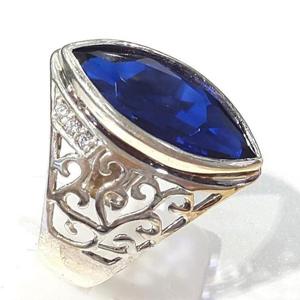 [블루케이] 사파이어 합성석반지230914-18 23호남성용