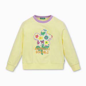 [베네통키즈] 플라워 스팽글 맨투맨_QAMT04411YE