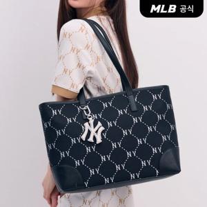 [MLB공식] 다이아 모노그램 자카드 라지 토트백 NY (Black)