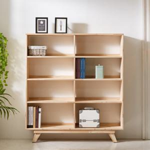 에보니아 우디 1200 4단 삼나무 원목 책장 [수도권무료배송]