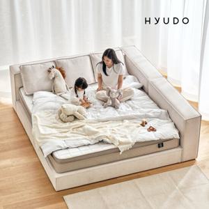 휴도 기억의 선유 저상형 패브릭 침대 프레임 Q 쿠션 2개 증정